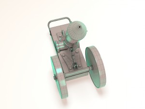 58mm bomb mortar -1915 3D Model