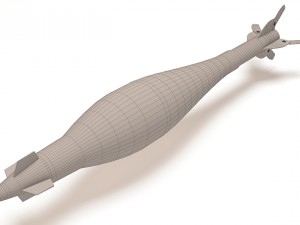 mortar shell with gps Modelo 3D