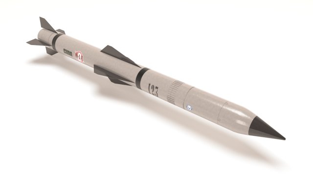 air-to-air missile-cuda 3D Model .c4d .max .obj .3ds .fbx .stl .blend 