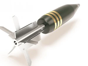 120mm tank shell 3D Model