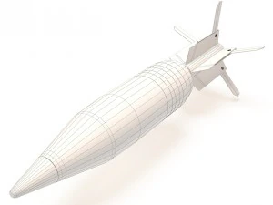 120mm tank shell 3D Model