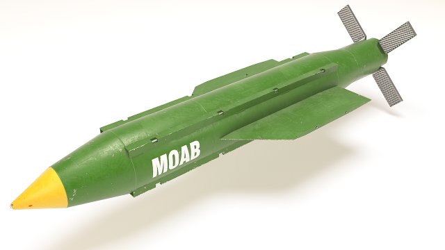 gbu-43-moab 3D Model .c4d .max .obj .3ds .fbx .stl .blend 