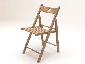 folding chair wood Modèle 3D