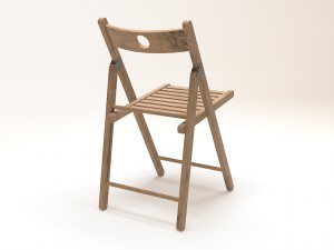 folding chair wood Model 3D