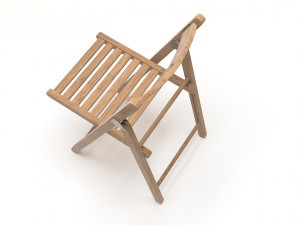 folding chair wood Model 3D