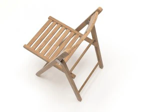 folding chair wood 3D Model