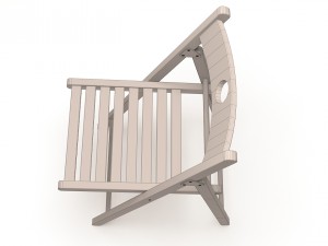folding chair wood Model 3D