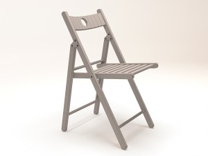 folding chair wood Model 3D