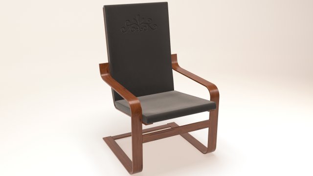chair poeng 3D Model .c4d .max .obj .3ds .fbx .stl .blend 