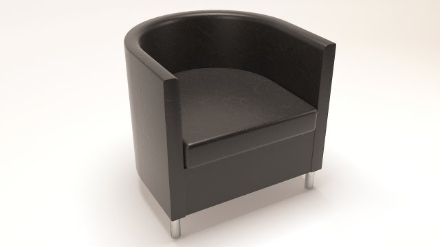 armchair idgult black 3D 模型 .c4d .max .obj .3ds .fbx .stl .blend 