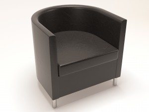 armchair idgult black 3D 모델