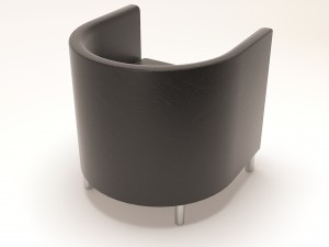 armchair idgult black 3D 模型