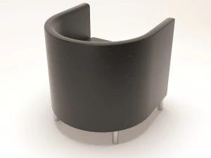 armchair idgult black 3D Model