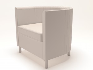 armchair idgult black 3D 模型