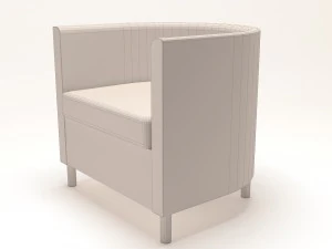 armchair idgult black 3D Model