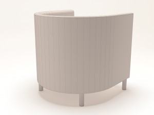 armchair idgult black 3D 模型