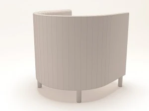 armchair idgult black 3D Model
