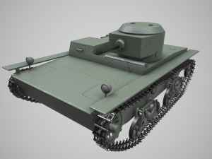 small floating tank t-38 3D 모델