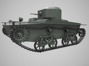 small floating tank t-38 3D Model