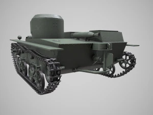 small floating tank t-38 3D Model