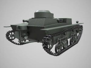 small floating tank t-38 3D Model