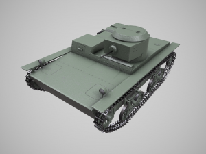small floating tank t-38 3D 모델