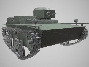 small floating tank t-38 3D 모델