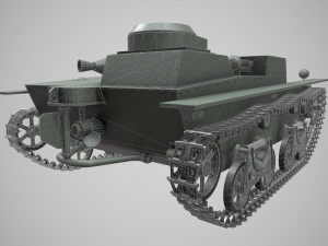 small floating tank t-38 3D 모델
