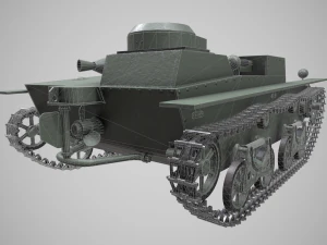 small floating tank t-38 3D Model