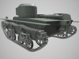 small floating tank t-38 3D 모델