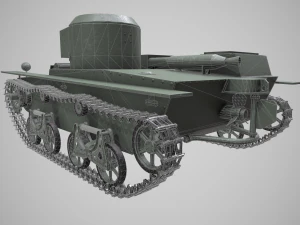 small floating tank t-38 3D Model