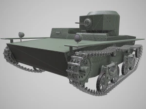 small floating tank t-38 3D Model