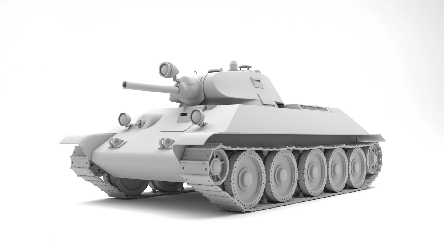 a-34 m1940 3D Model .c4d .max .obj .3ds .fbx .stl .blend