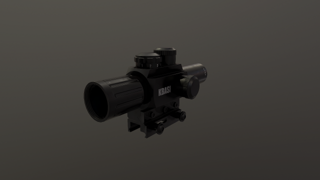 m6 4 x 25 sniper scope 3D Model .c4d .max .obj .3ds .fbx .stl .blend 