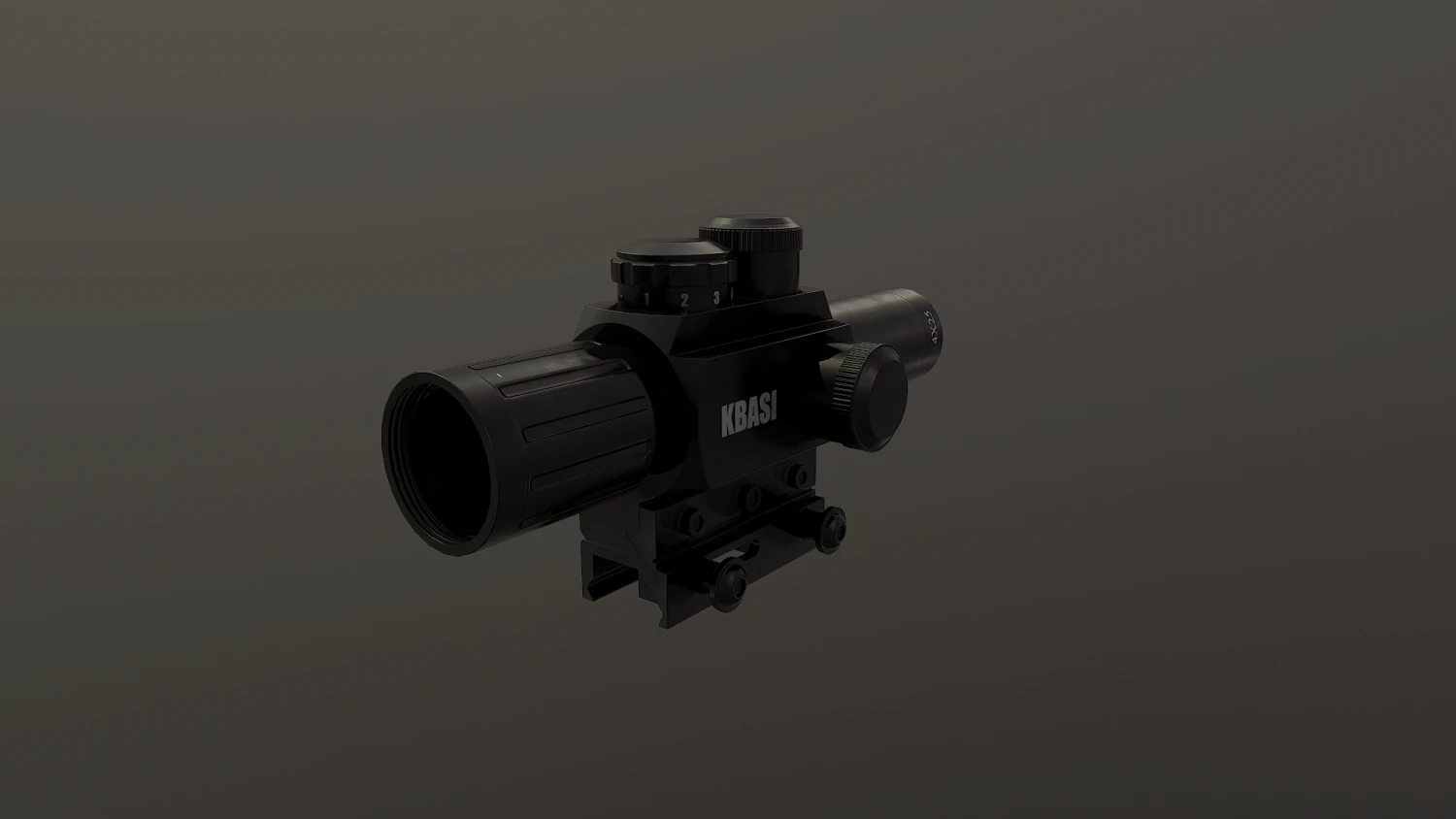 m6 4 x 25 sniper scope 3D Model .c4d .max .obj .3ds .fbx .stl .blend 