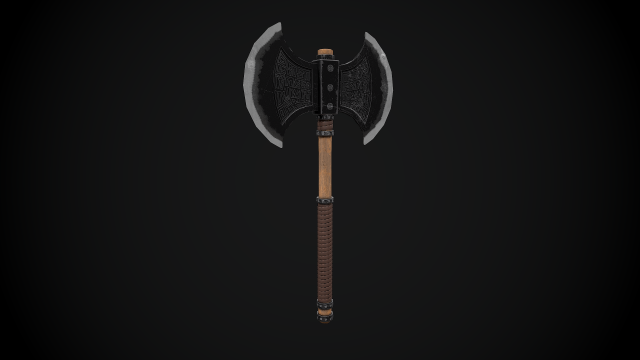 viking ax 3D Model .c4d .max .obj .3ds .fbx .stl .blend 