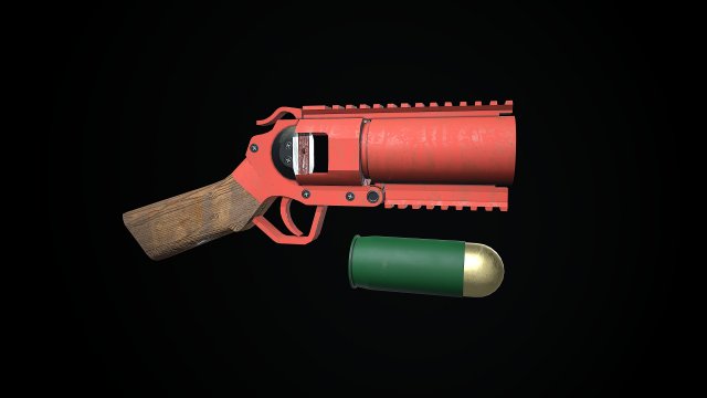 cyma-40mm grenade launcher Modèle 3D .c4d .max .obj .3ds .fbx .stl .blend 