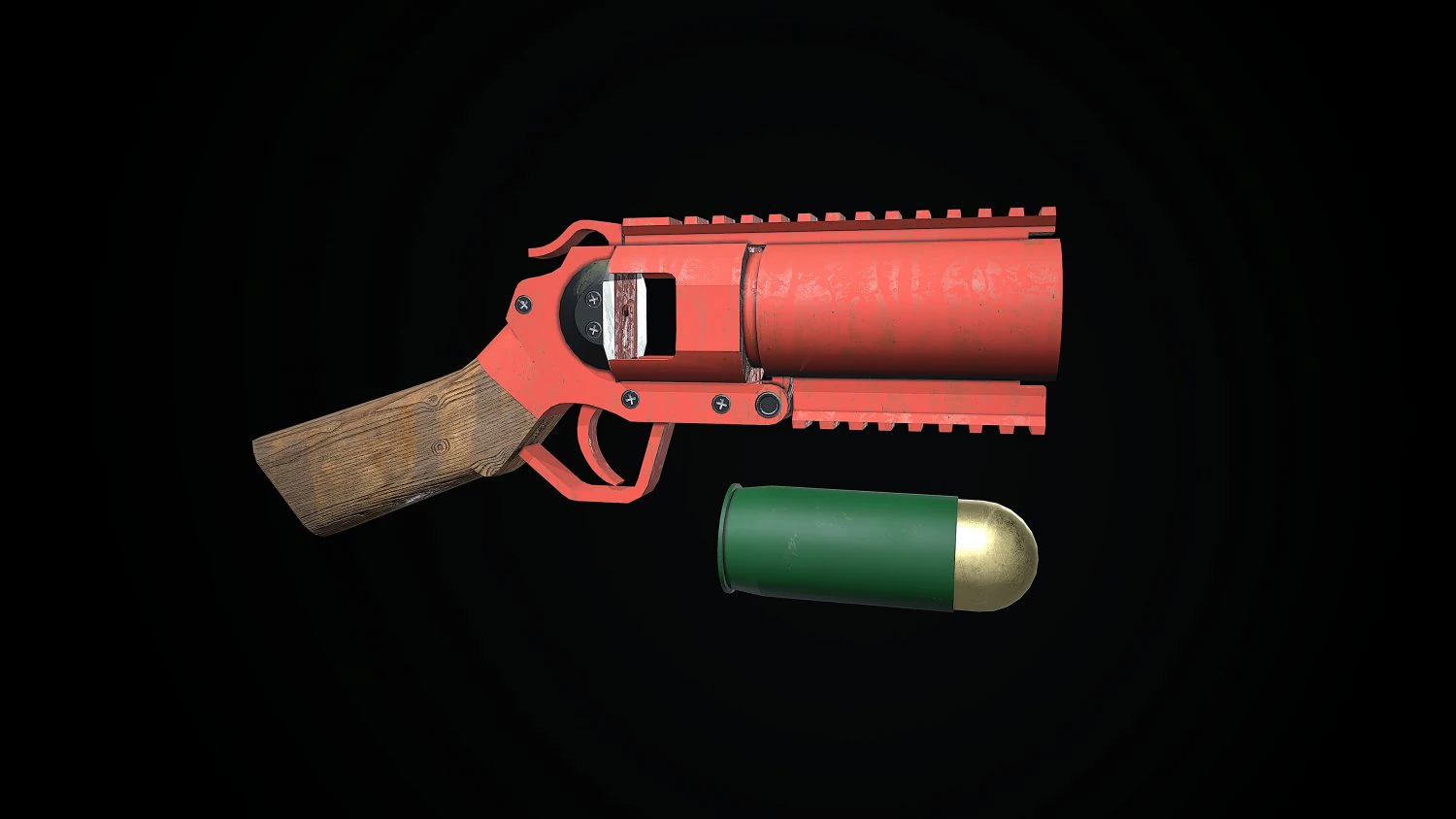 cyma-40mm grenade launcher 3D Model .c4d .max .obj .3ds .fbx .stl .blend 