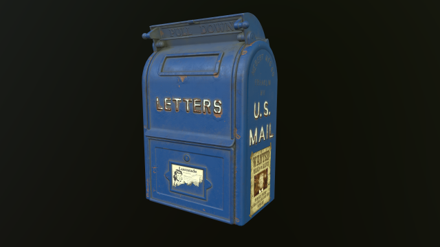 mailbox us 3D 모델 .c4d .max .obj .3ds .fbx .stl .blend 