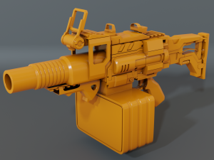 hand grenade launcher-scifi 3D Model