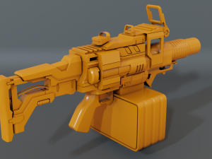 hand grenade launcher-scifi 3Dモデル