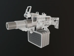 hand grenade launcher-scifi 3D Model