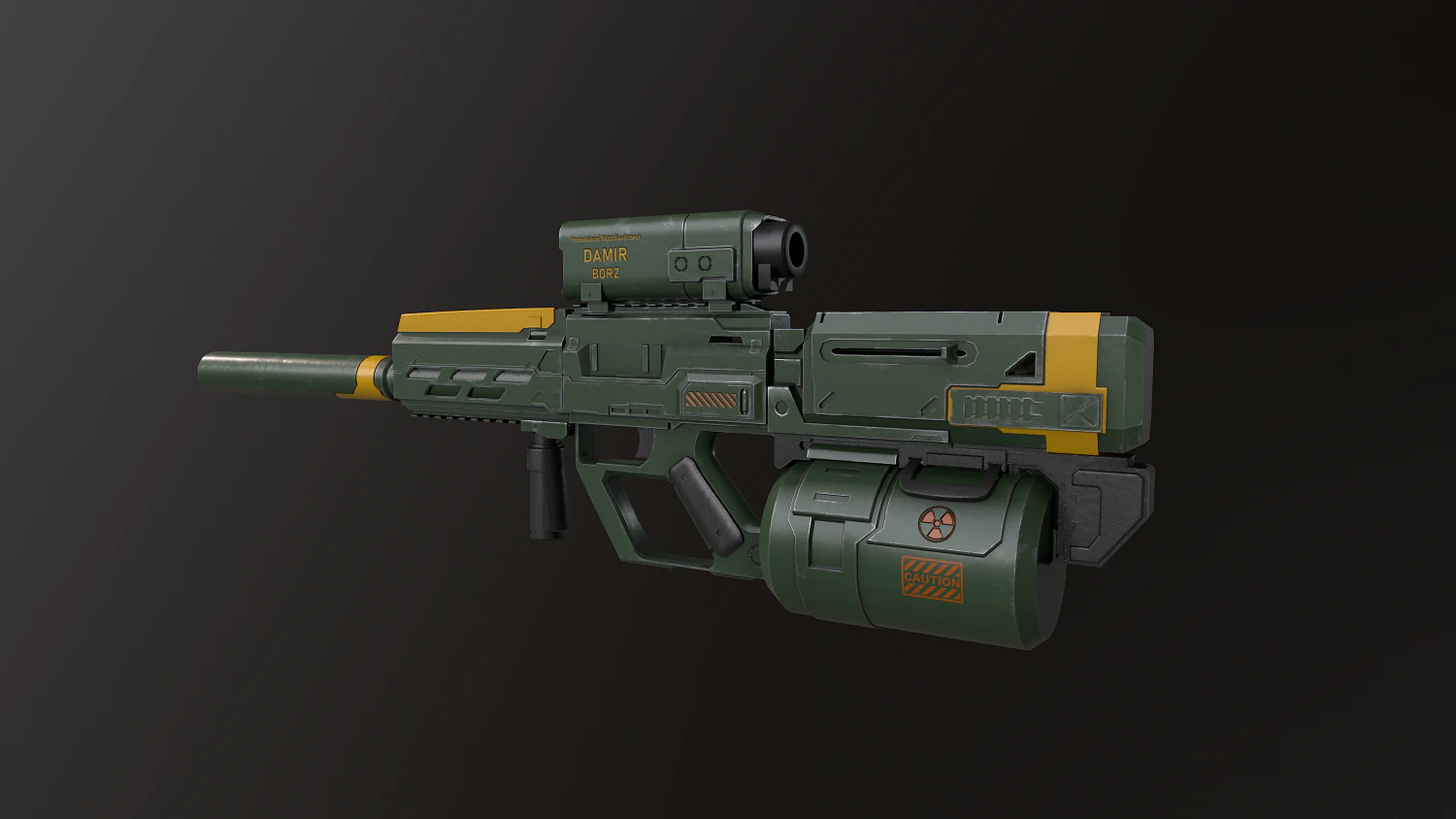 sci fi sniper rifle - 40 3D Model .c4d .max .obj .3ds .fbx .stl .blend
