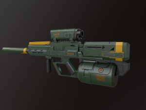 sci fi sniper rifle - 40 3D 모델