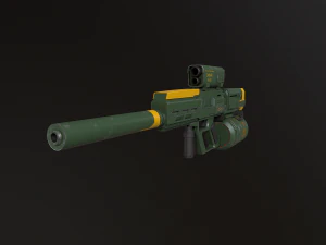 sci fi sniper rifle - 40 3D Model