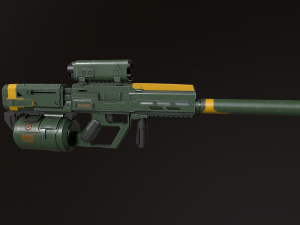 sci fi sniper rifle - 40 3D Модель