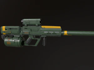 sci fi sniper rifle - 40 3D Model