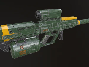 sci fi sniper rifle - 40 3D Model