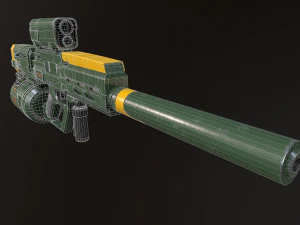 sci fi sniper rifle - 40 3D Model