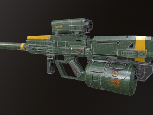 sci fi sniper rifle - 40 3D Модель